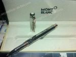 Replica Montblanc Silver Rollerball pen w/ Rose Gold Clip